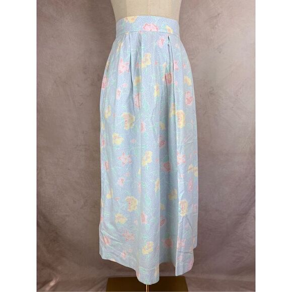 Vintage Pastel Midi Skirt 1990s Women’s Large - Picture 1 of 6